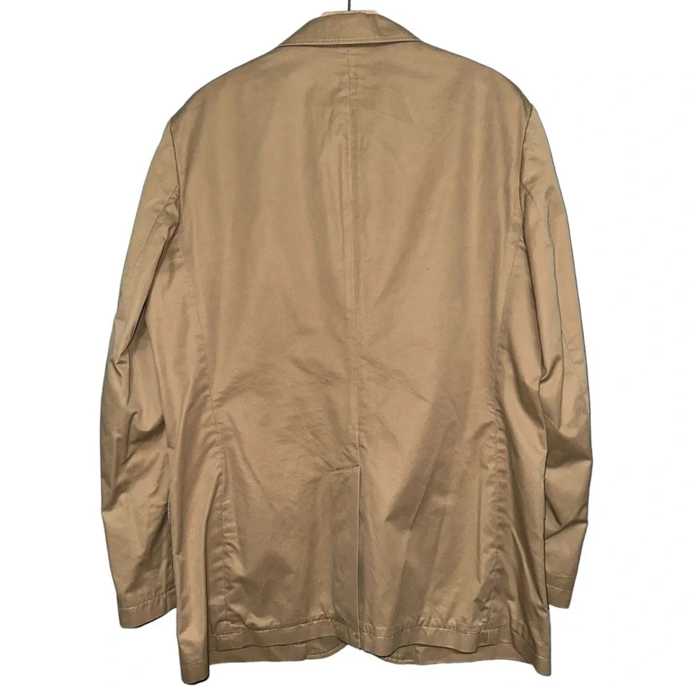 J. Crew Men’s Size L Tan Beige Khaki Broken In Three Button Jacket Blazer
